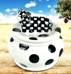 Mackenzie-childs Cow Creamery Sugar Bowl New Original Box. Fixed Price $65.00.