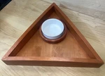 Lipper International Triangle Chip Dip With Box Excellent Htf Mid Century Vtg. Fixed Price $24.00.