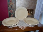 Set Of 4 Crate And Barrel Rimmed Soup Cereal Ice Cream Bowls Made In Portugal. Fixed Price $29.99.