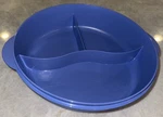 Tupperware Crystal Wave Divided Dish Meal Keeper Blue 3284C 10 Bowl Only. Fixed Price $7.95.