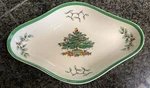 Spode Christmas Tree Green Band Pickle Dish Tray Bowl 8" S3324-G. Fixed Price $14.99.