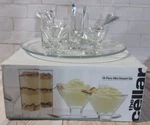 18-PIECE Mini Dessert Set Glass Table Top Dishes, Spoons By The Cellar New. Fixed Price $24.00.
