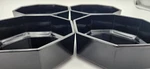1980S Arcoroc France Octime Black Glass Octagon Soup Bowls Set Of 4 Vintage. Fixed Price $89.99.