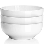 60 Oz Large Serving Bowls Set, 8" White Soup Big Salad For Kitche.... Fixed Price $38.36.