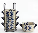 Temp-tations Stack-a-bowls Wire Rack, Soup Bowl, 22 Oz, Old World Blue K53946. Fixed Price $26.21.