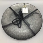 X4 Akcam Turkish Glass Dinner Plate Set Silver Graphite Sparkle Glitter 11 New. Fixed Price $54.99.