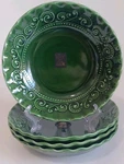 4 Maioliche Jessica Made In Italy Pasta Bowl Set 9" Christmas Green, New. Fixed Price $59.99.
