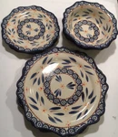 Temptations Old World Blue Scalloped Dinner,salad Plates & Bowls Ea. 814482. Fixed Price $75.00.