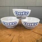 Nabisco Oreo Cookies And Ice Cream Ceramic Bowls By Houston Harvest Set Of 3. Fixed Price $22.99.