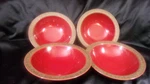 Set Of Sango 5134 'rustic Cranberry' 8.25" Soup/cereal/salad Rim Bowls. Fixed Price $28.00.