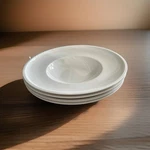 Villeroy & Boch Set Of 4 Artesano White Wide Rim Pasta Soup Bowls 11 7/8". Fixed Price $77.00.