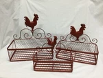 Reduced Price-red Chicken Wire Nesting Storage Baskets SET/3. Fixed Price $25.99.