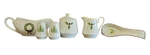 Merry Brite MBT1 Sugar, Creamer, Salt, Pepper Gravy Boat Spoon Rest Discontinued. Fixed Price $40.00.