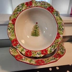 Pioneer Woman Holiday Cheer 8.3" Round Soup Serving Vegetable Bowl Set Of 2, Nwt. Fixed Price $29.90.