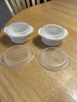 Anchor Hocking Ramekin Bowls 4 Lids Freeze Heat & Serve 8 Oz 579-92 Microwave. Fixed Price $12.00.