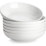 Malacasa 8.85", 42OZ Porcelain Bowls Set Of 6, White Pasta Salad Soup. Fixed Price $42.88.