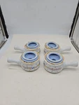 Vintage 1985 New Avenues Laurelwood Soup Crocks With Lids Handles Set Of 4. Fixed Price $29.99.