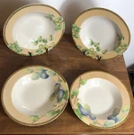 Pts International Interiors Newbury Stoneware Rimmed Soup Salad Bowls (set Of 4). Fixed Price $20.00.