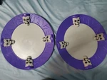 2 Vintage 90S Easter Unlimited Purple & Gray 3D Skulls Serving Trays/platters. Fixed Price $25.00.