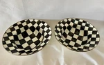 Mackenzie Childs Courtly Check Large 12 Enamel Serving Bowls. Fixed Price $149.95.