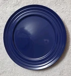 Rachael Ray Cobalt Blue Double Ridge Stoneware 11" Dinner Plate New, Tag. Fixed Price $15.00.