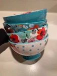 The Pioneer Woman Floral 6" Footed Bowl Varied Designs Set Of 4 New. Fixed Price $49.99.