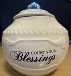 Precious And Elegant Count Your Blessings Bowl By Young Inc. White Ceramic.. Fixed Price $25.00.