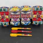 Prepara Taco Holders And Spoons (4 3 Red Yellow) Colorful. Fixed Price $19.00.