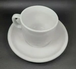 World Porcelana Tableware Thin Rim #6 White China Coffee Cup Mug And Saucer. Fixed Price $13.99.