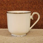 Noritake Bone China "paris" 9727 Footed Cup White W/ Platinum Trim Very Nice. Fixed Price $8.95.