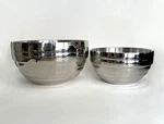 2-VOLLRATH Stainless Steel Double Wall Beehive Bowls, 46592--6.9QT, 46591--3.4QT. Fixed Price $60.00.