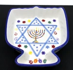 Hanukkah Dreidel Shaped Ceramic Tidbit Server Tray By Jessica Sporn New Boxed. Fixed Price $18.49.