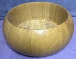 Vintage 1995 Plantation Timber Rubberwood Large 13 Dia Heavy Bowl #R081924. Fixed Price $110.00.