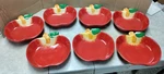 Set 7 Apple Soup Cereal Bowls 1/2"D Casa Vero By Ack Hand Painted Pottery. Fixed Price $50.00.
