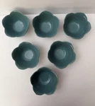 Aqua Teal Lotus Bowls Rice Desserts Set Of 6 Porcelain Pier 1. Fixed Price $34.00.