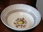 Vintage Johnson Bros "fruit Sampler" Stoneware Vegetable Bowl 8.25" Pear Center. Fixed Price $48.00.