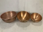3-PC Kitchen Cooking Baking Serving Solid Copper Beating Mixing Bowl Set Sizes. Fixed Price $69.99.