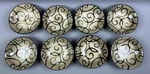Pfaltzgraff Studio Black Scroll Soup / Cereal Bowls Set Lot Of 8. Fixed Price $39.95.