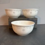 Set Of 3 Royal Norfolk Silver Snowflake Soup Cereal Bowls 6" Christmas Winter. Fixed Price $29.99.