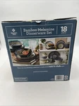 New Members Mark Melamine 18 Pc Set Plates Bowls Olympus Medallion Blue. Fixed Price $59.95.