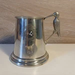 Vintage Sheffield English Pewter Child's Tankard "baby Data" Bird Handle - 1981. Fixed Price $18.70.