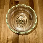 Vtg Indiana Glass Scalloped Teardrop Pedestal Fruit Compote Dessert Trifle Bowl. Fixed Price $19.99.