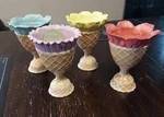 Tracey Porter Yellow Waffle Cone Ice Cream Sundae Dishes Bowls Set Of 4 Alouette. Fixed Price $39.99.
