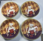 4 Certified International Jennifer Brinley 11" Large Salad Pasta Bowls Chef. Fixed Price $40.00.