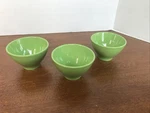 Emile Henry Condiment Bowls 21.10 Set Of 3 Green Ex Condition. Fixed Price $24.95.