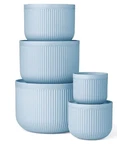 Member's Mark Ten (10) Piece Nesting Sculpted Serving Bowl Set Blue. Fixed Price $50.88.