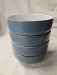 4 Denby Azure Cereal Bowls. Fixed Price $75.00.
