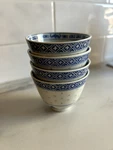 Vintage Chinese Rice Bowls, Grain Pinch Bowl, 5 3/4" Diameter, 1/2" Deep. Fixed Price $20.00.
