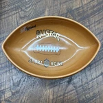 6 Ullman Star Football Plastic Oval 8" Party Serving Nut/dip/cereal Bowls. Fixed Price $19.98.