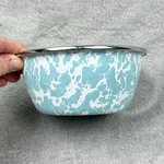 Golden Rabbit Enamelware 5" 4 Oz Tasting Dish Tapas Bowl Aqua Blue Camping New. Fixed Price $19.95.